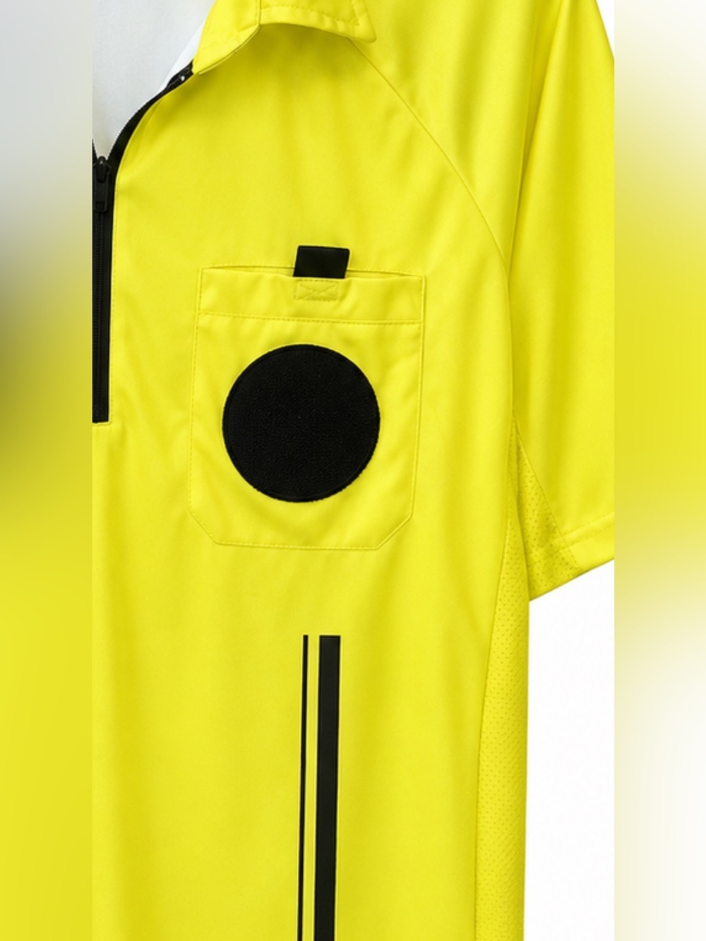 Murray Referee Jersey- Adult Large Neon Yellow/black - Picture 2 of 6